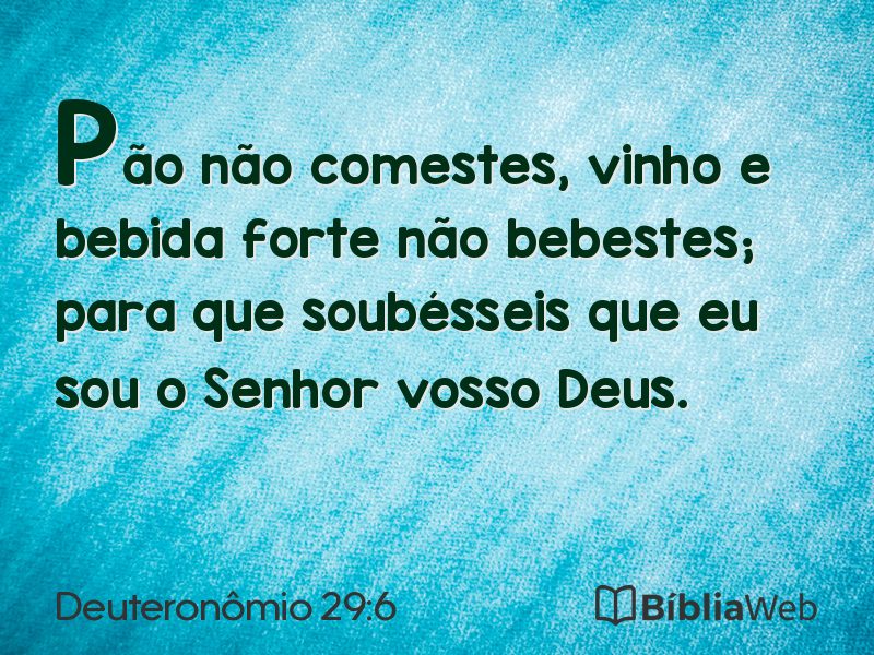 Deuteronômio 29:6 em imagem para compartilhar