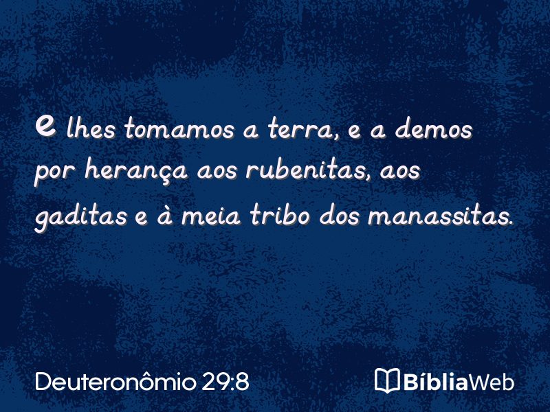 Deuteronômio 29:8 em imagem para compartilhar