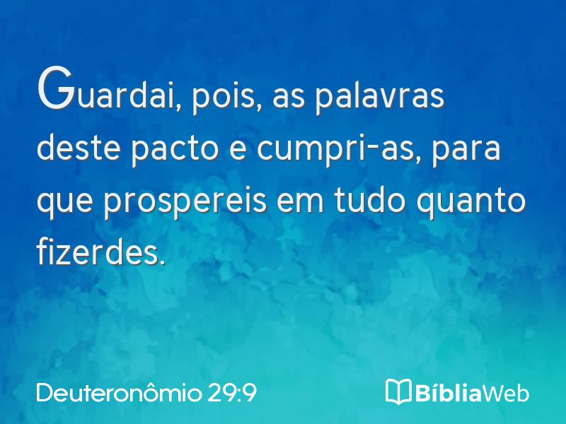 Deuteronômio 29:9 em imagem para compartilhar