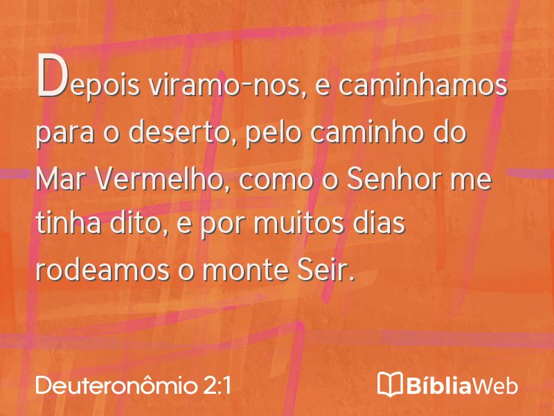 Deuteronômio 2:1 em imagem para compartilhar