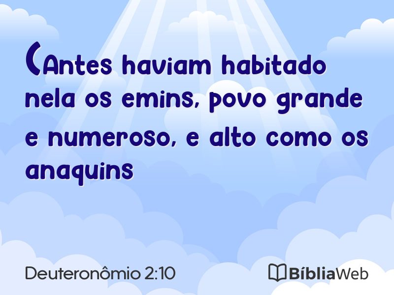 Deuteronômio 2:10 em imagem para compartilhar