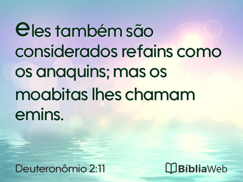 Deuteronômio 2:11 em imagem para compartilhar