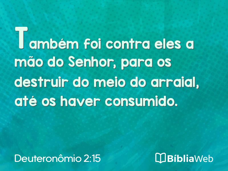 Deuteronômio 2:15 em imagem para compartilhar