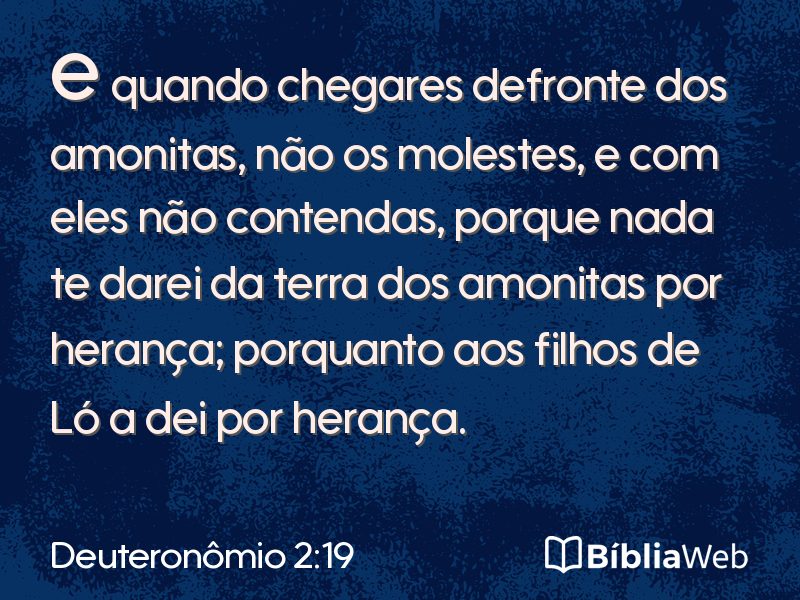 Deuteronômio 2:19 em imagem para compartilhar