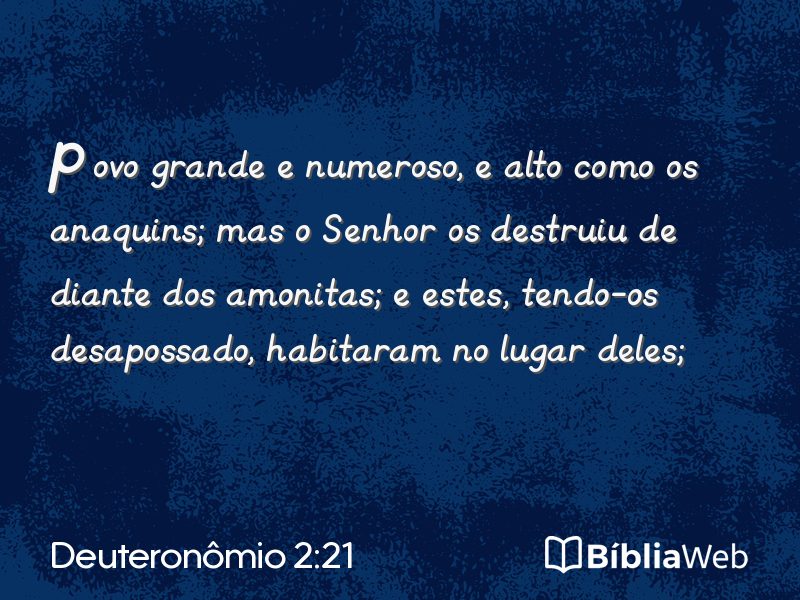 Deuteronômio 2:21 em imagem para compartilhar