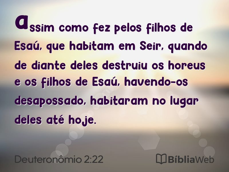 Deuteronômio 2:22 em imagem para compartilhar