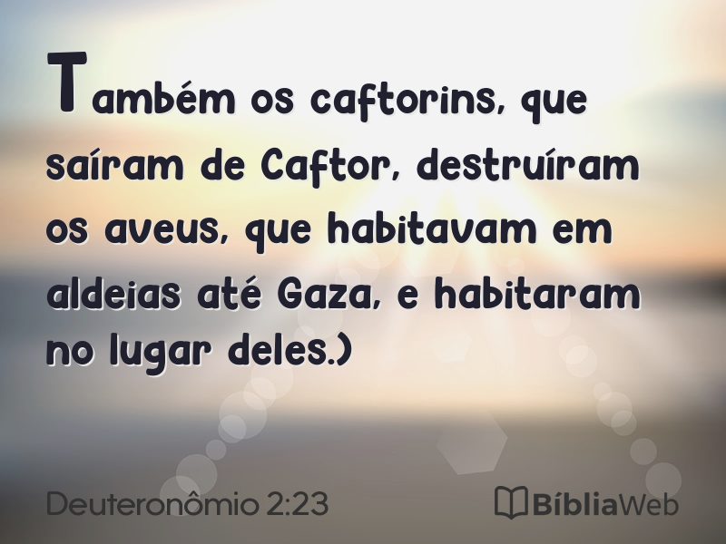 Deuteronômio 2:23 em imagem para compartilhar