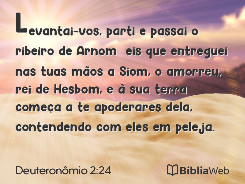 Deuteronômio 2:24 em imagem para compartilhar