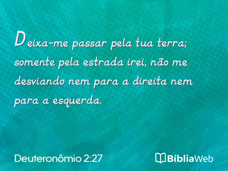 Deuteronômio 2:27 em imagem para compartilhar