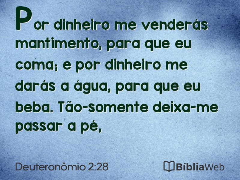 Deuteronômio 2:28 em imagem para compartilhar