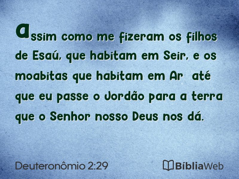 Deuteronômio 2:29 em imagem para compartilhar