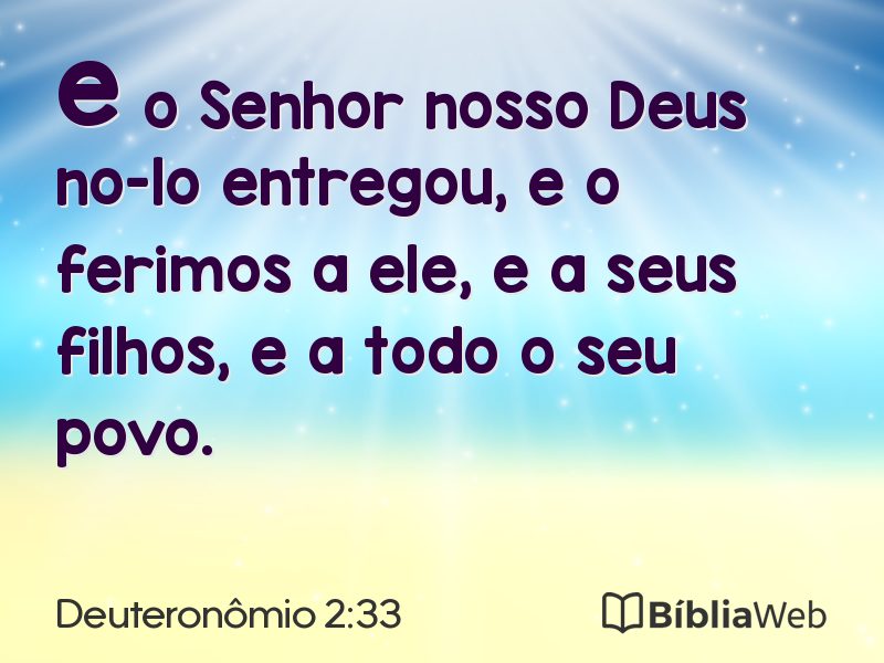 Deuteronômio 2:33 em imagem para compartilhar