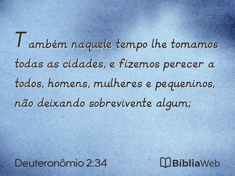 Deuteronômio 2:34 em imagem para compartilhar