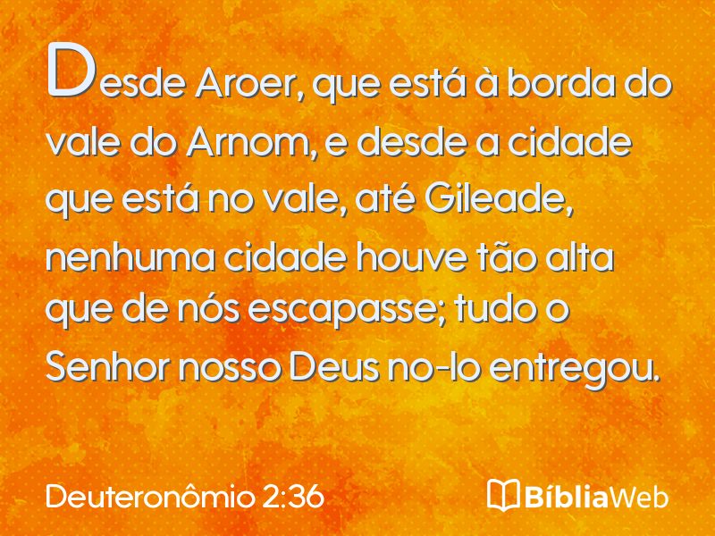 Deuteronômio 2:36 em imagem para compartilhar