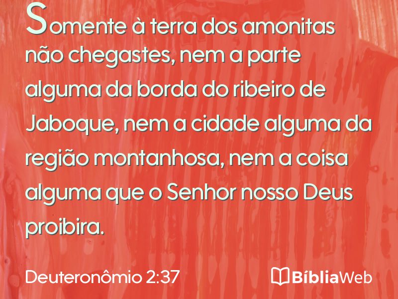Deuteronômio 2:37 em imagem para compartilhar