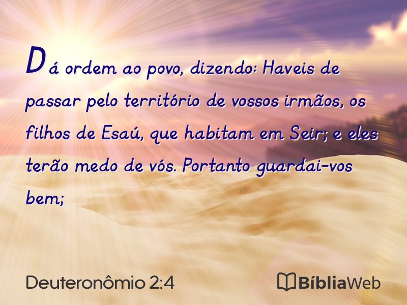 Deuteronômio 2:4 em imagem para compartilhar