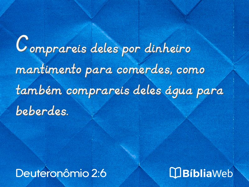 Deuteronômio 2:6 em imagem para compartilhar