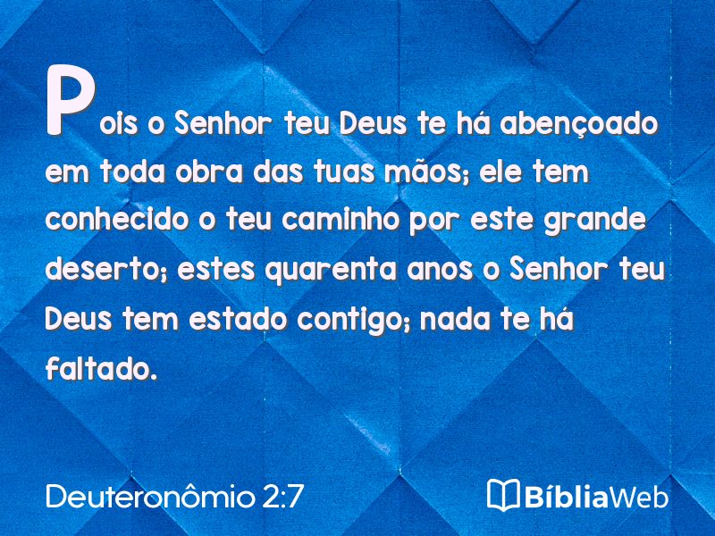 Deuteronômio 2:7 em imagem para compartilhar