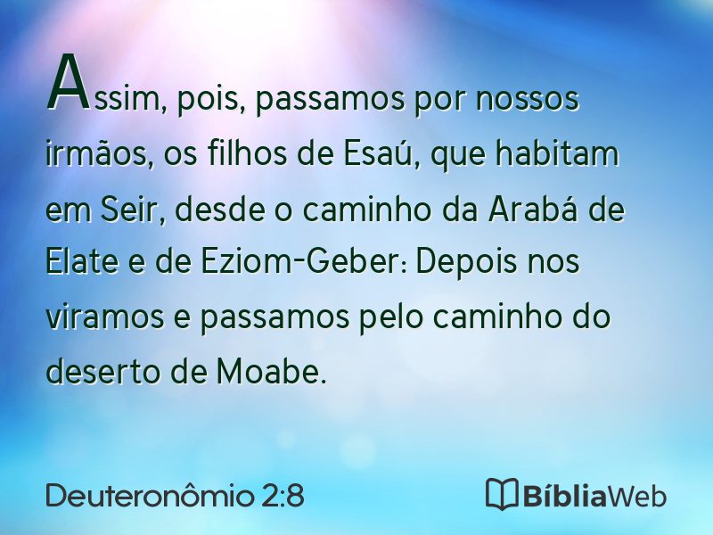 Deuteronômio 2:8 em imagem para compartilhar