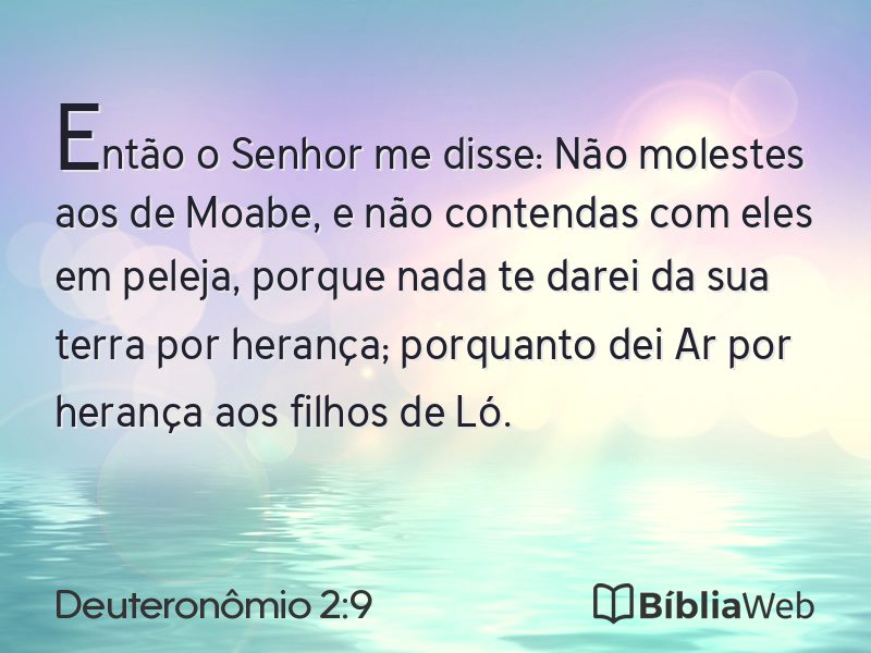 Deuteronômio 2:9 em imagem para compartilhar