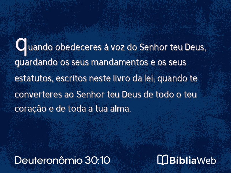 Deuteronômio 30:10 em imagem para compartilhar