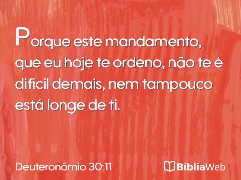 Deuteronômio 30:11 em imagem para compartilhar