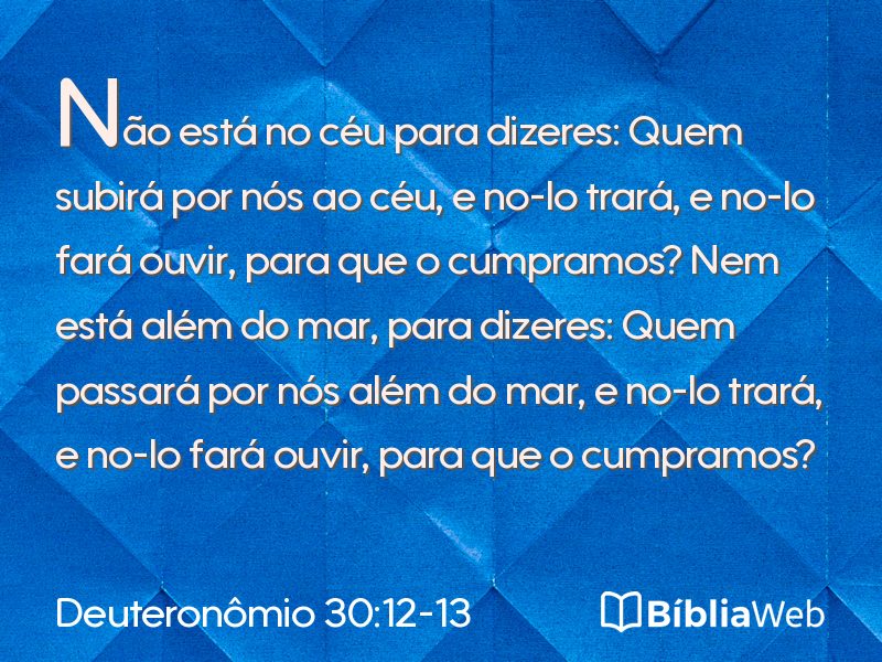 Deuteronômio 30:12-13 em imagem para compartilhar