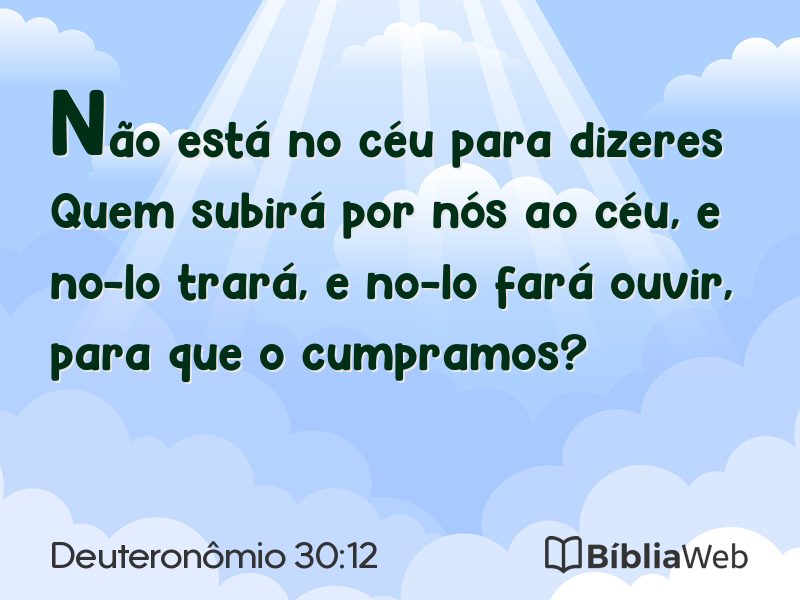 Deuteronômio 30:12 em imagem para compartilhar