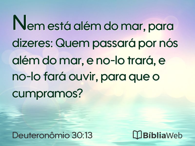 Deuteronômio 30:13 em imagem para compartilhar