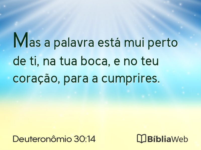 Deuteronômio 30:14 em imagem para compartilhar
