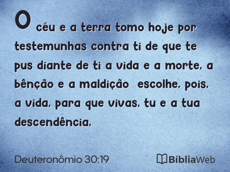 Deuteronômio 30:19 em imagem para compartilhar