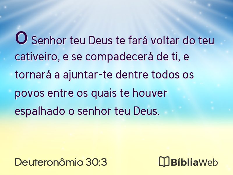 Deuteronômio 30:3 em imagem para compartilhar