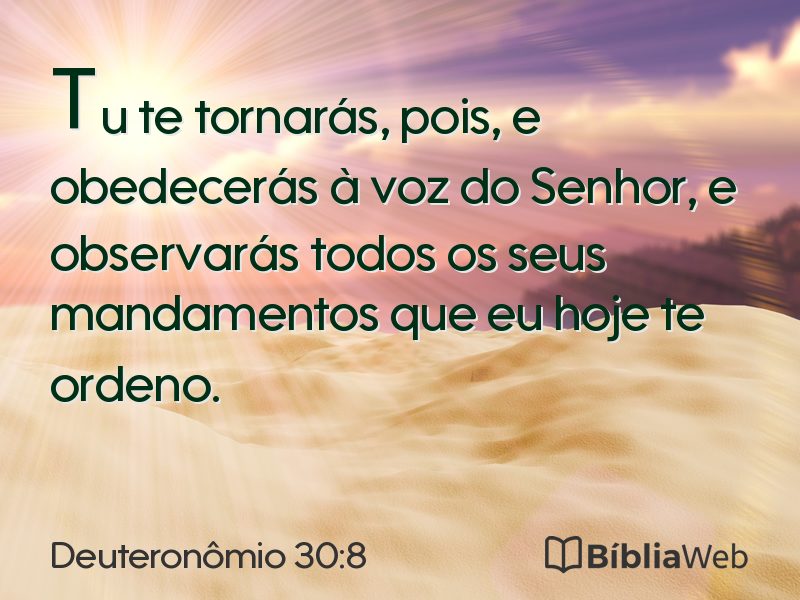 Deuteronômio 30:8 em imagem para compartilhar
