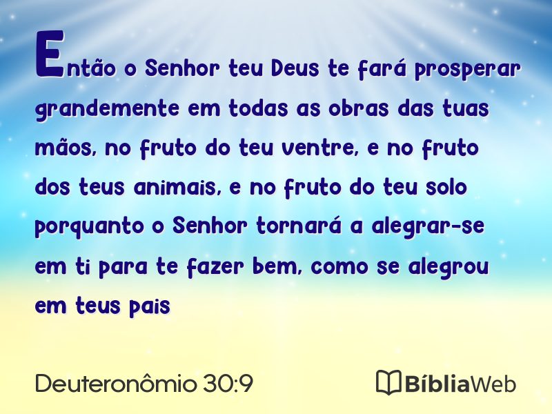 Deuteronômio 30:9 em imagem para compartilhar