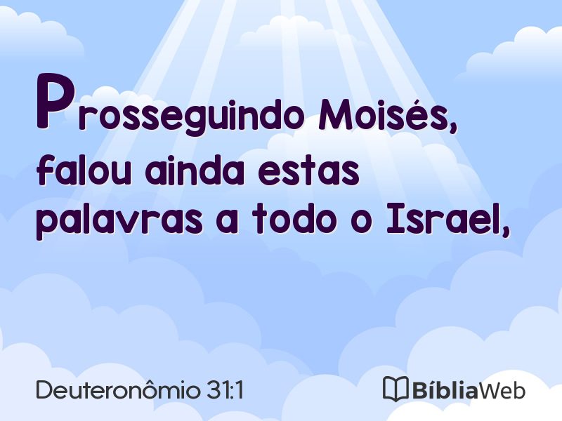 Deuteronômio 31:1 em imagem para compartilhar