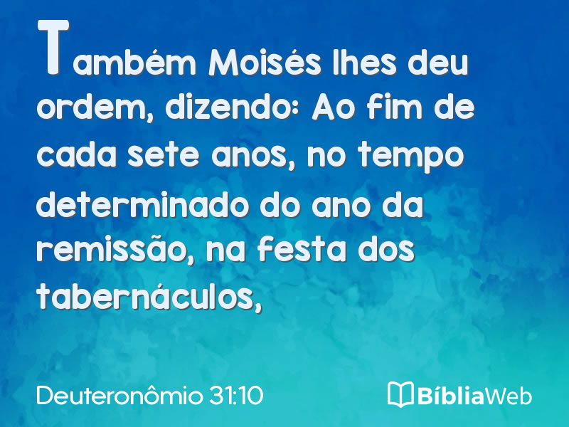 Deuteronômio 31:10 em imagem para compartilhar