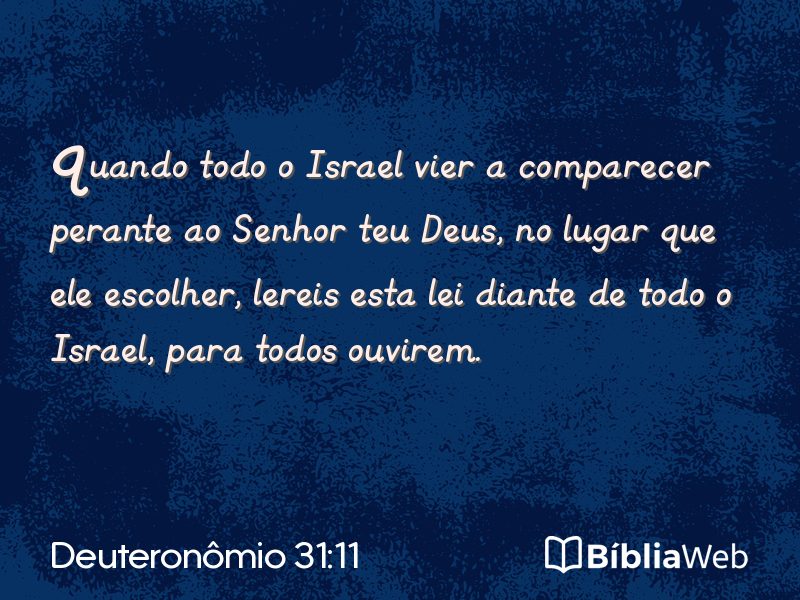 Deuteronômio 31:11 em imagem para compartilhar