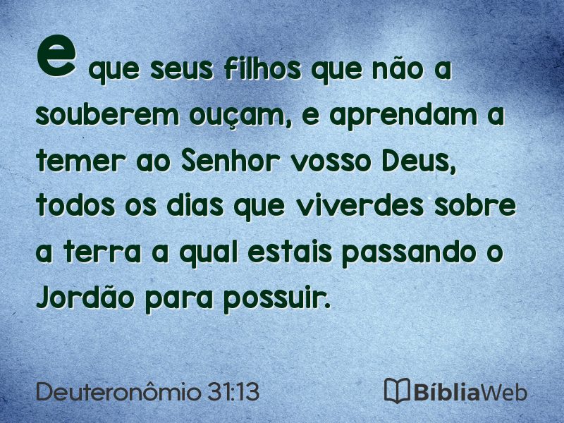 Deuteronômio 31:13 em imagem para compartilhar