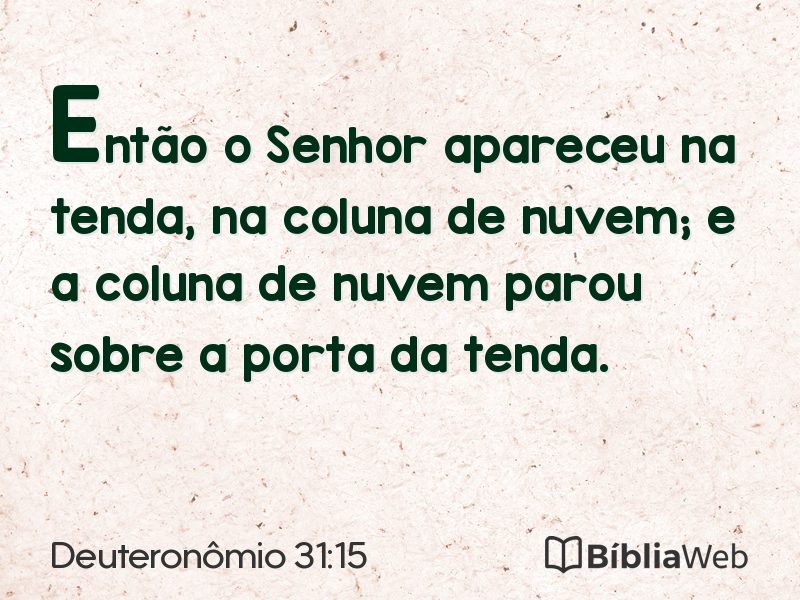 Deuteronômio 31:15 em imagem para compartilhar