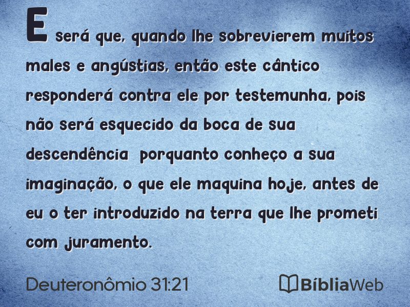Deuteronômio 31:21 em imagem para compartilhar