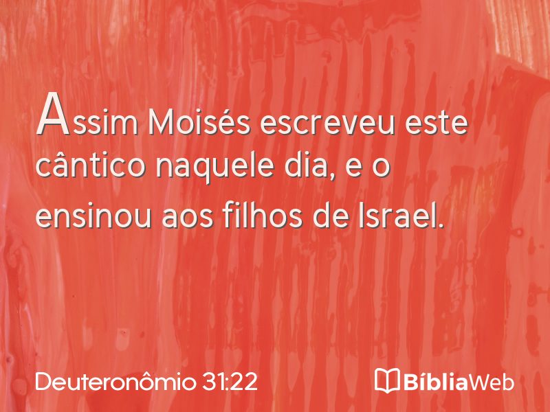 Deuteronômio 31:22 em imagem para compartilhar