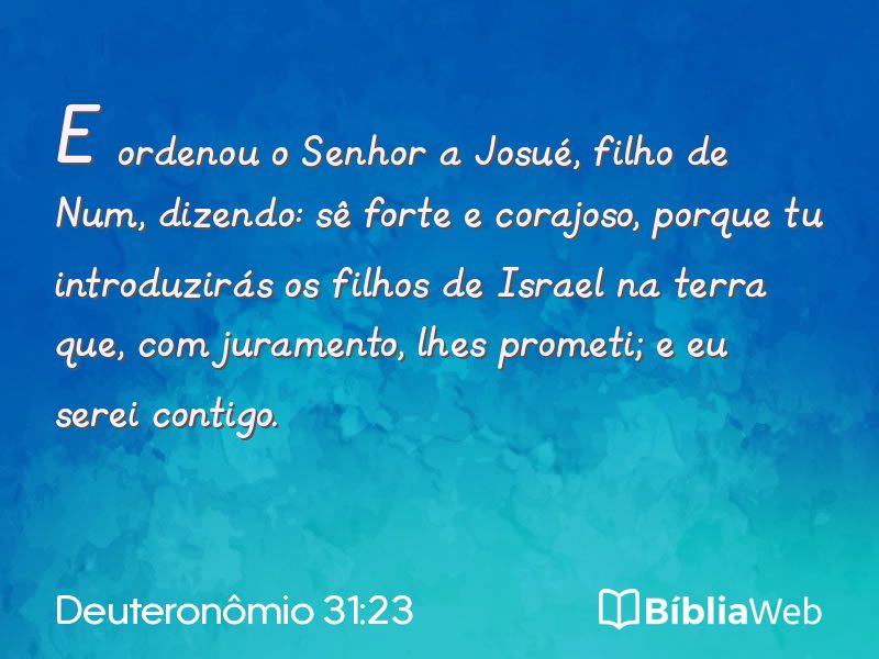 Deuteronômio 31:23 em imagem para compartilhar