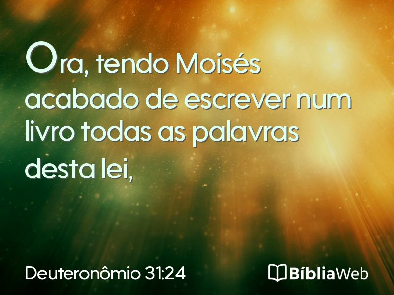 Deuteronômio 31:24 em imagem para compartilhar