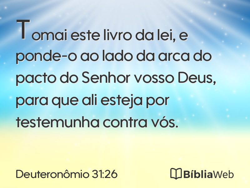 Deuteronômio 31:26 em imagem para compartilhar