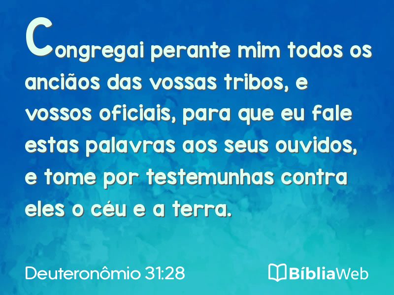 Deuteronômio 31:28 em imagem para compartilhar