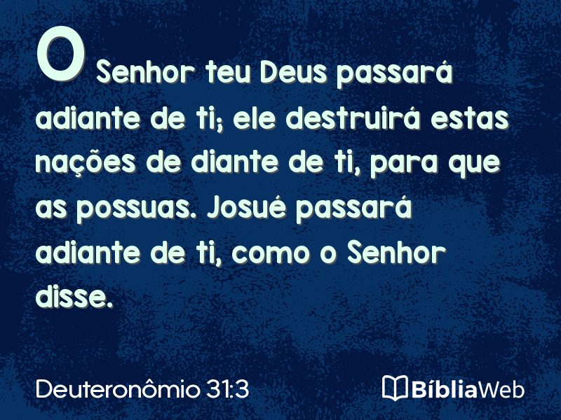 Deuteronômio 31:3 em imagem para compartilhar