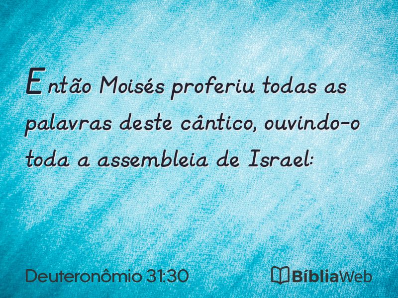 Deuteronômio 31:30 em imagem para compartilhar