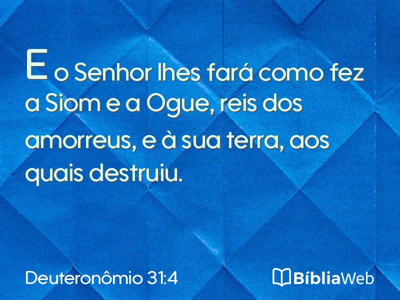 Deuteronômio 31:4 em imagem para compartilhar