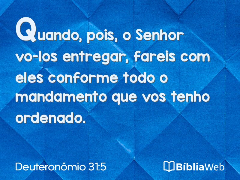 Deuteronômio 31:5 em imagem para compartilhar