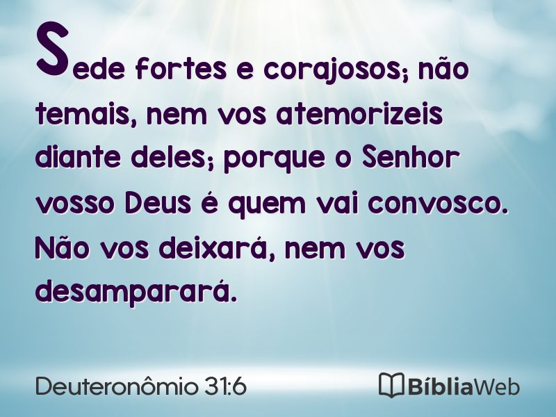 Deuteronômio 31:6 em imagem para compartilhar